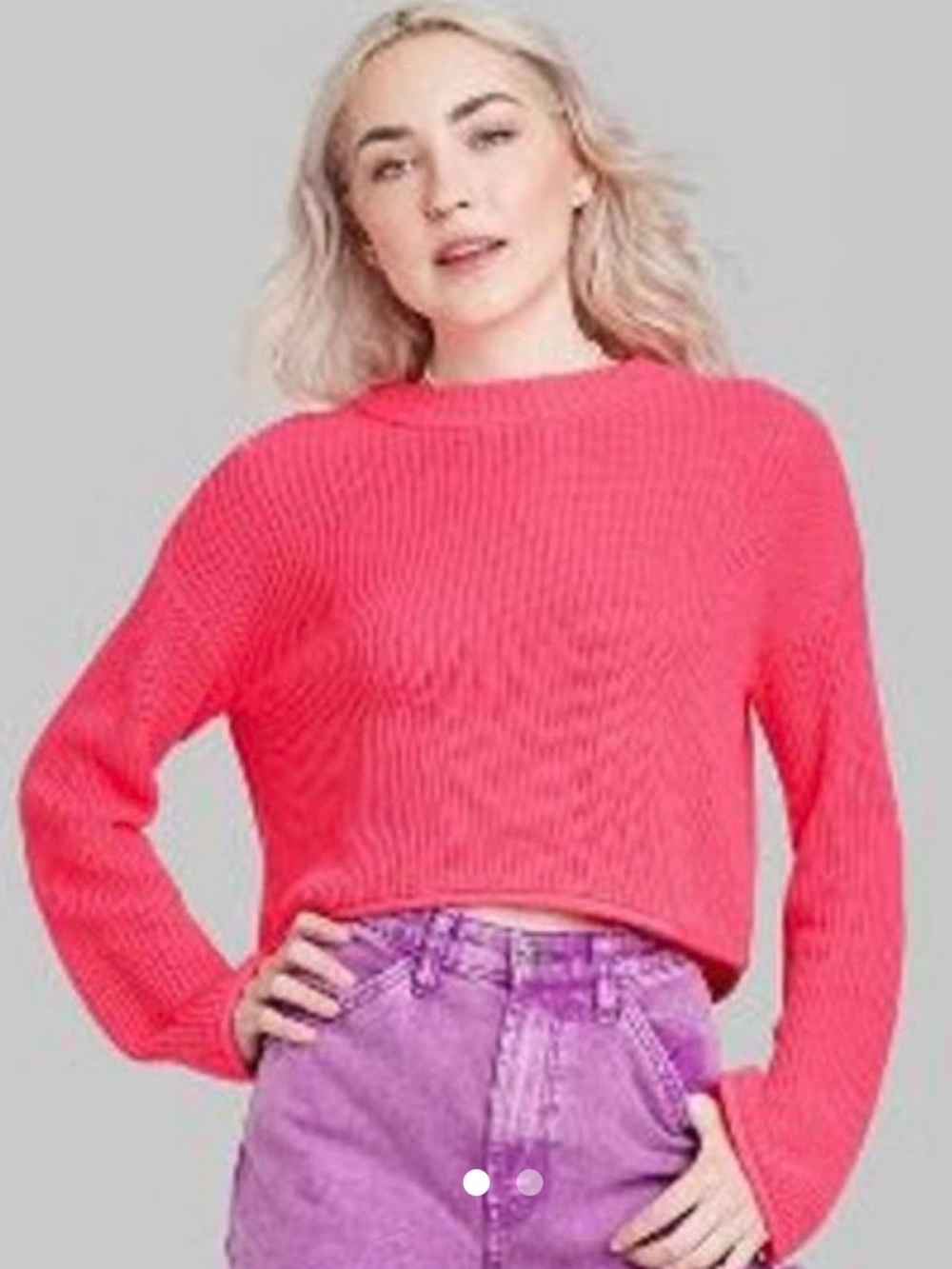 Wild Fable Ribbed Crop Sweater